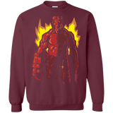 Sweatshirts Maroon / Small Red Hero Crewneck Sweatshirt