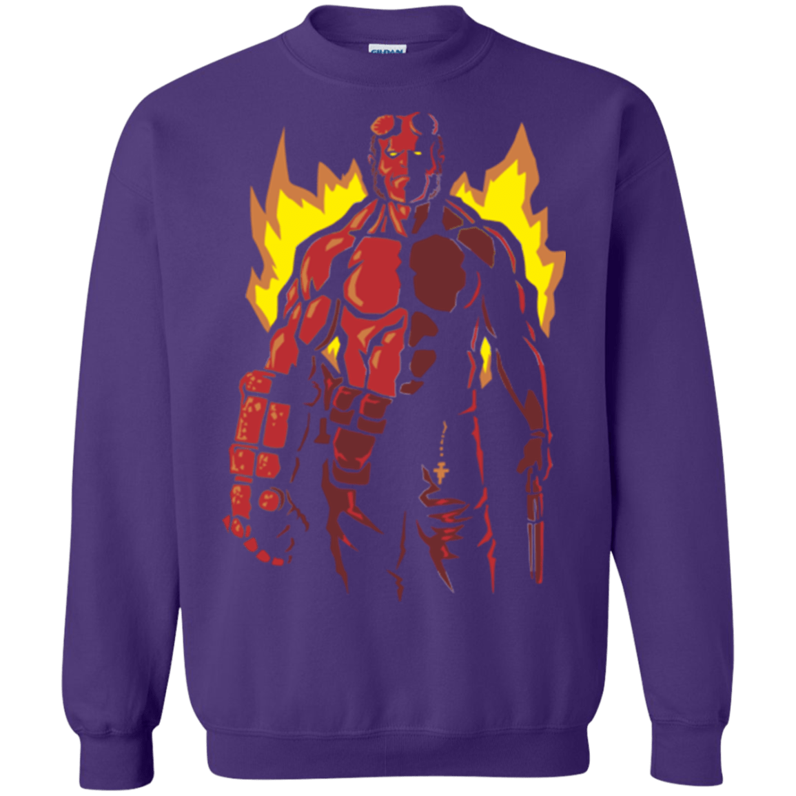 Sweatshirts Purple / Small Red Hero Crewneck Sweatshirt