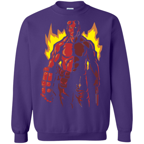 Sweatshirts Purple / Small Red Hero Crewneck Sweatshirt