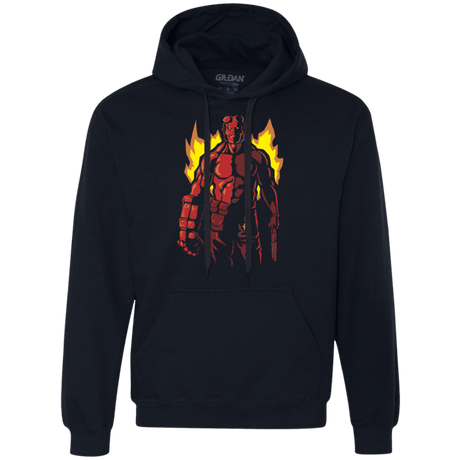 Sweatshirts Navy / Small Red Hero Premium Fleece Hoodie