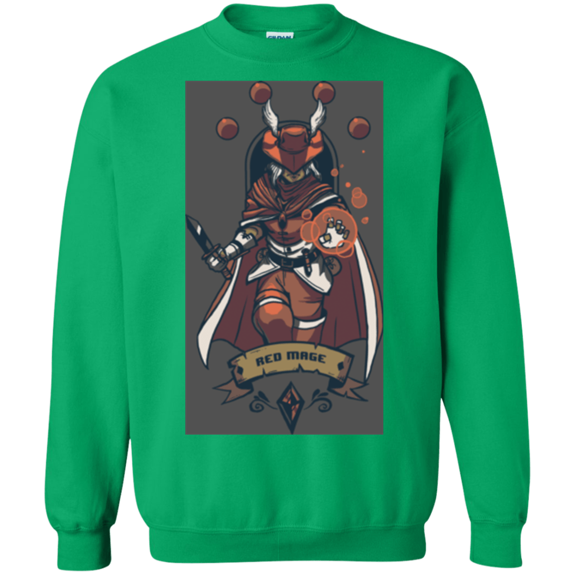 Sweatshirts Irish Green / Small Red Mage Crewneck Sweatshirt