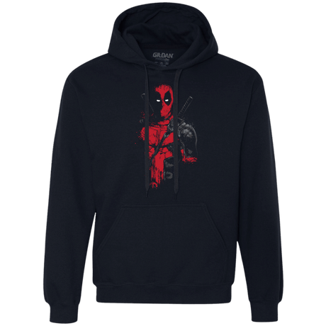 Sweatshirts Navy / S Red Mercenary Premium Fleece Hoodie