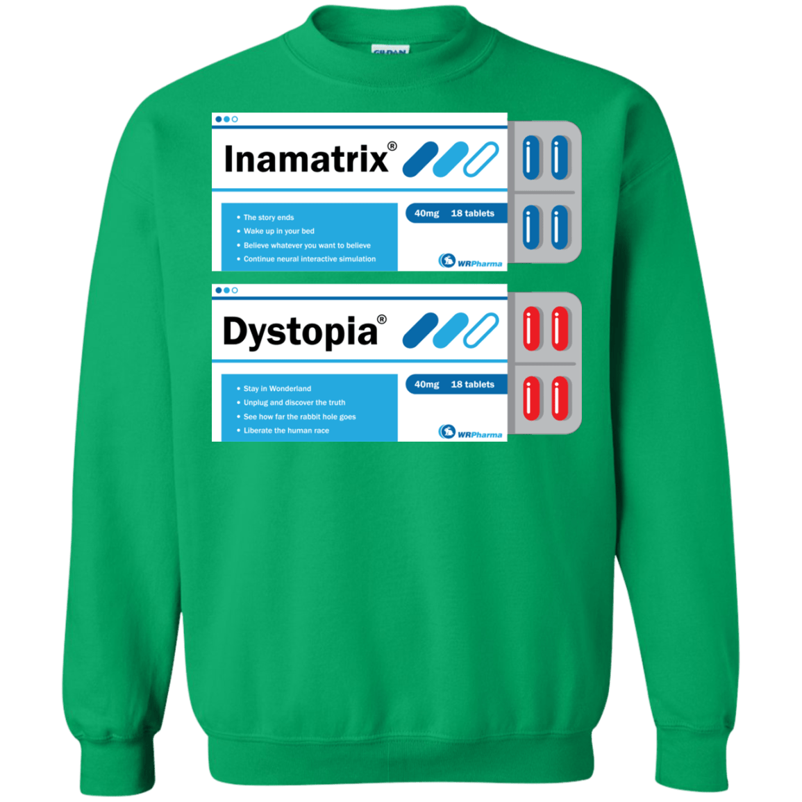 Sweatshirts Irish Green / Small Red or Blue Crewneck Sweatshirt