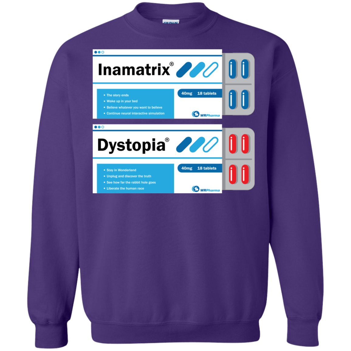 Sweatshirts Purple / Small Red or Blue Crewneck Sweatshirt