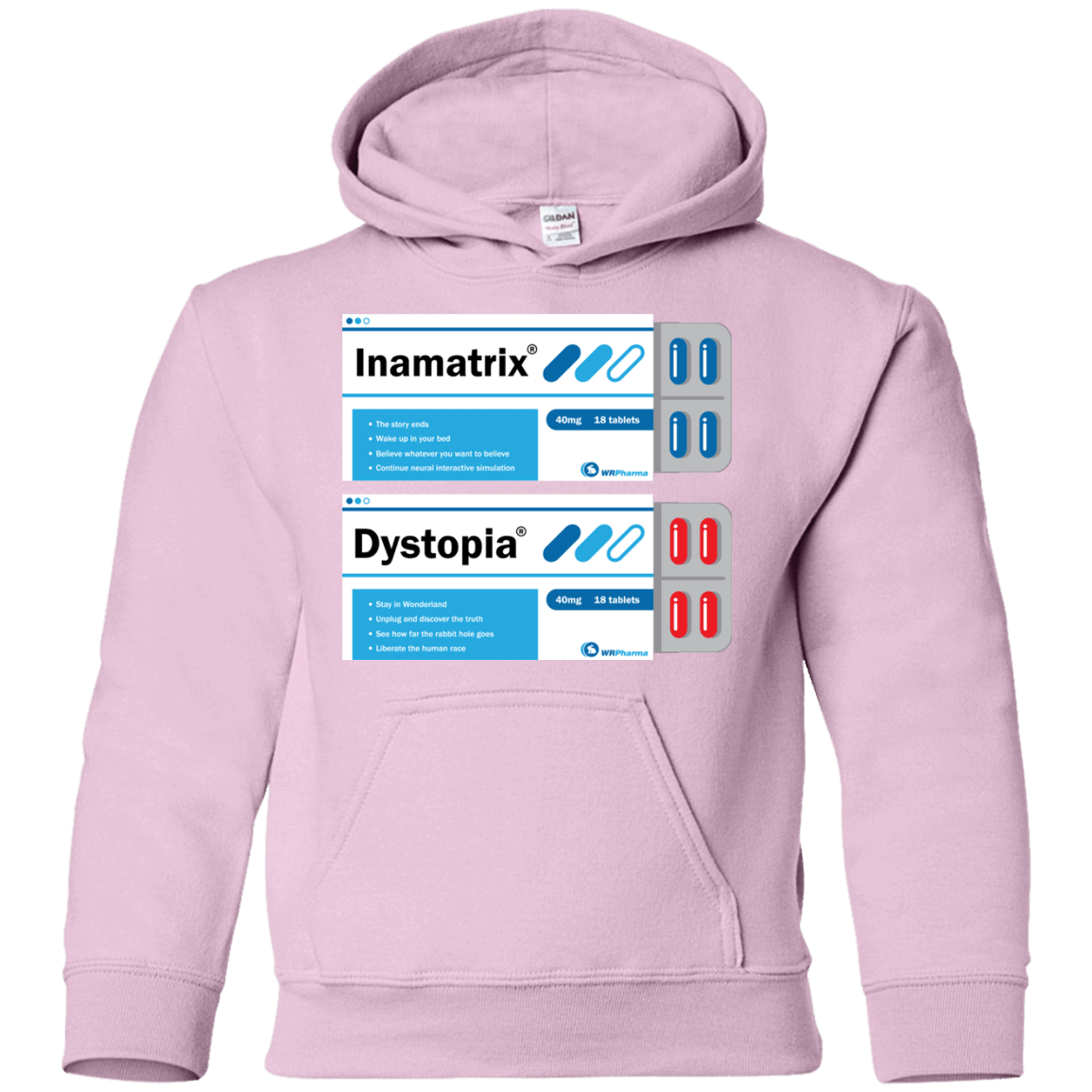 Sweatshirts Light Pink / YS Red or Blue Youth Hoodie