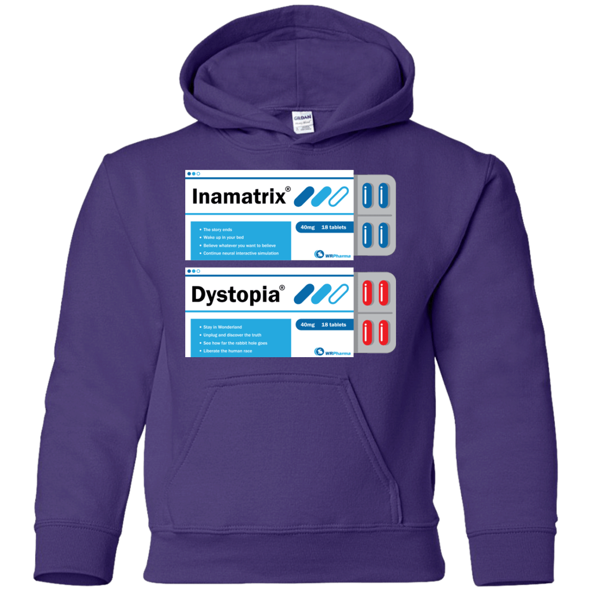 Sweatshirts Purple / YS Red or Blue Youth Hoodie