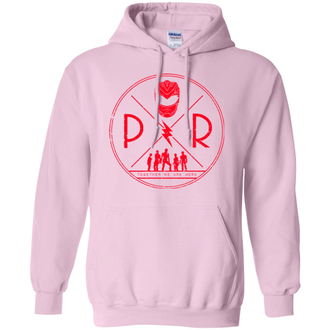 Sweatshirts Light Pink / Small Red Power Pullover Hoodie