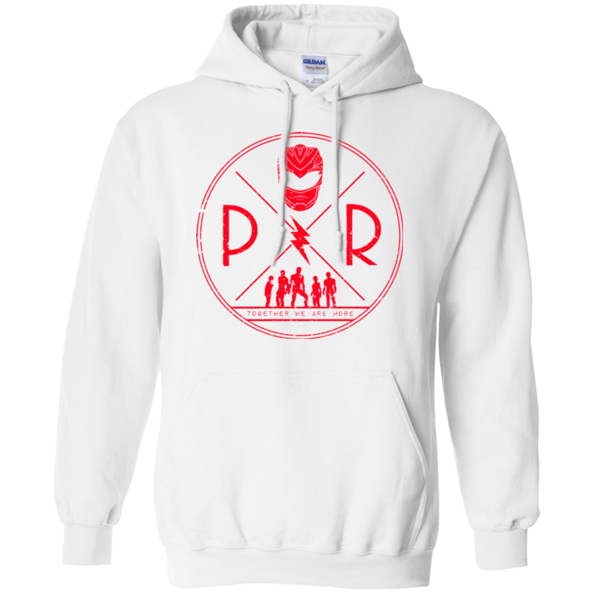 Sweatshirts White / Small Red Power Pullover Hoodie