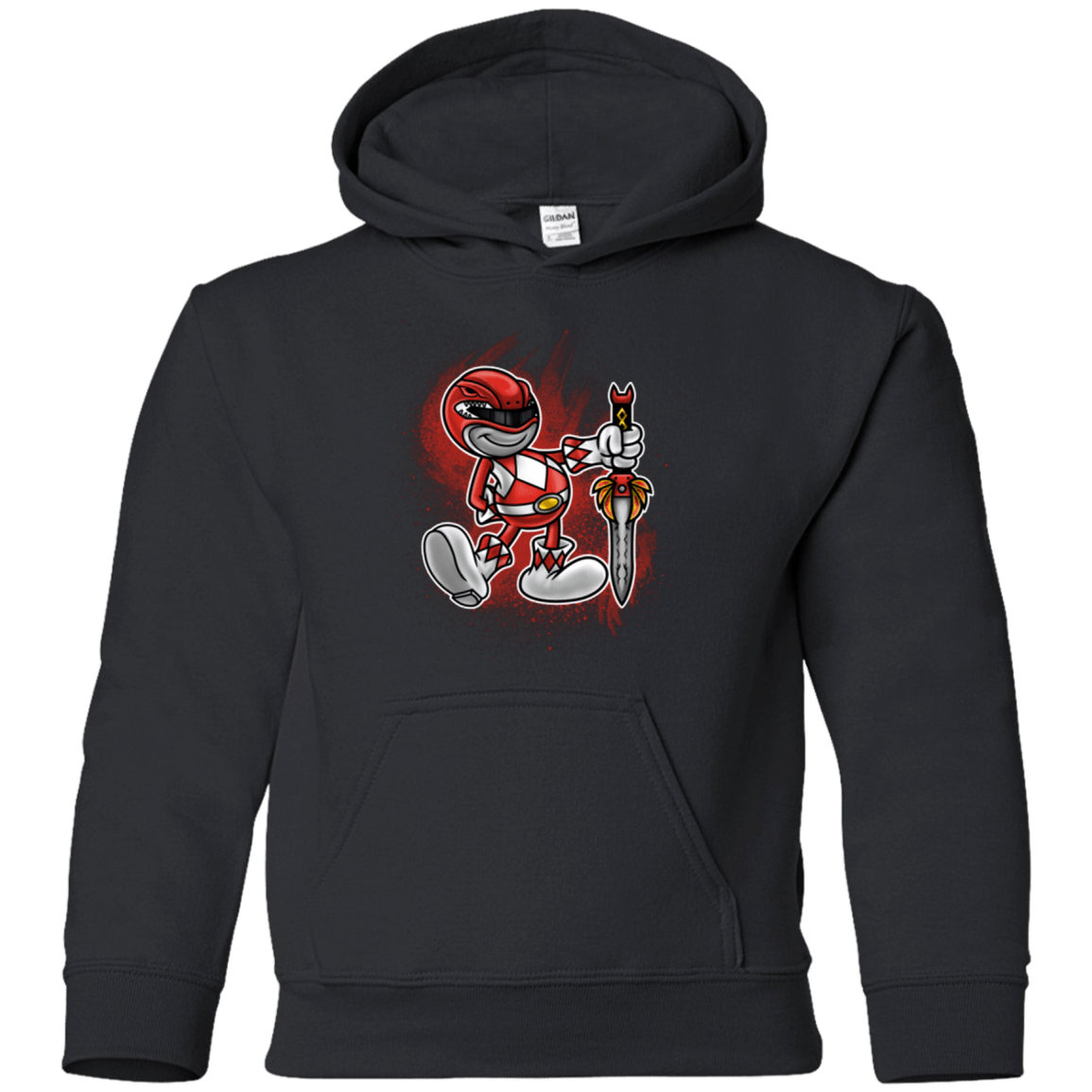 Sweatshirts Black / YS Red Ranger Artwork Youth Hoodie