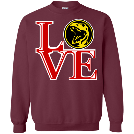 Sweatshirts Maroon / Small Red Ranger LOVE Crewneck Sweatshirt
