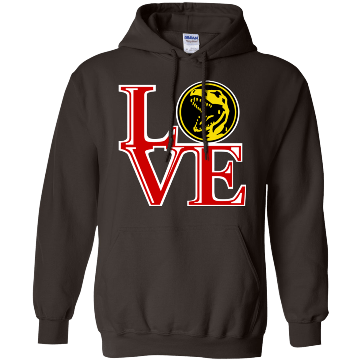 Sweatshirts Dark Chocolate / Small Red Ranger LOVE Pullover Hoodie