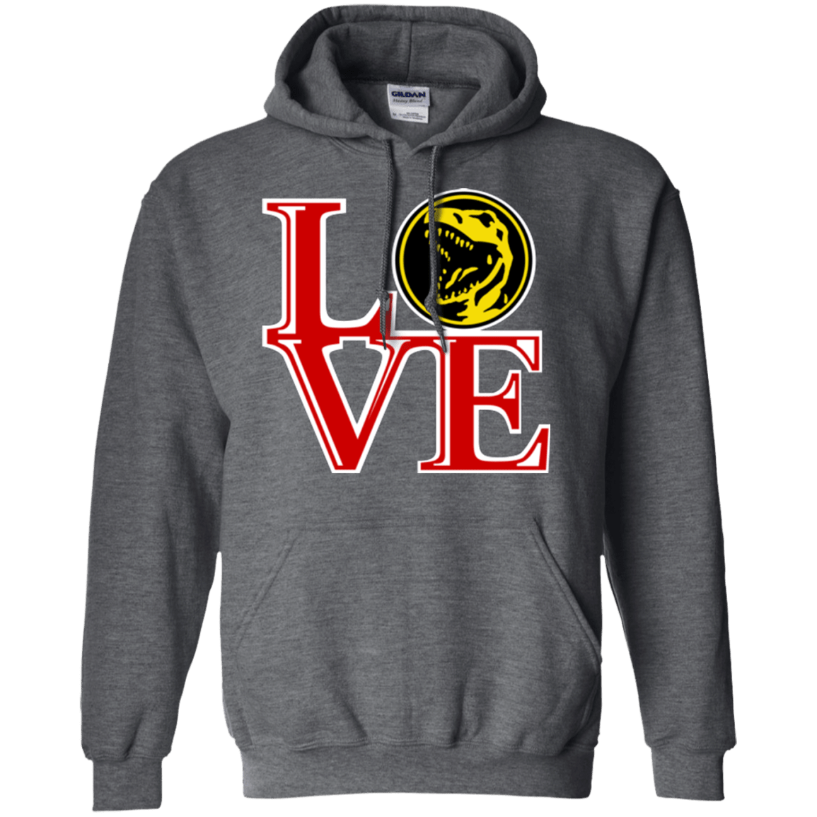 Sweatshirts Dark Heather / Small Red Ranger LOVE Pullover Hoodie