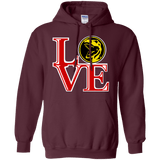 Sweatshirts Maroon / Small Red Ranger LOVE Pullover Hoodie