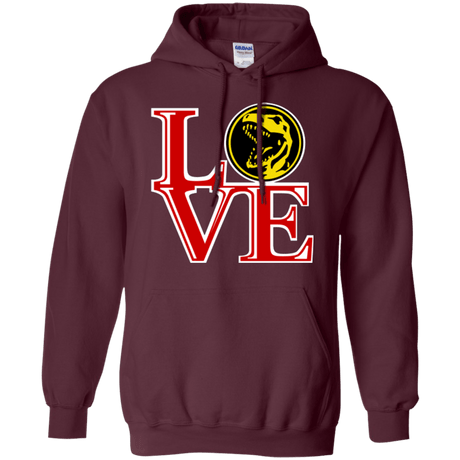 Sweatshirts Maroon / Small Red Ranger LOVE Pullover Hoodie