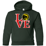 Sweatshirts Forest Green / YS Red Ranger LOVE Youth Hoodie