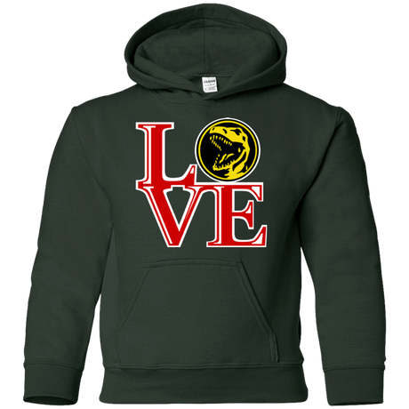 Sweatshirts Forest Green / YS Red Ranger LOVE Youth Hoodie