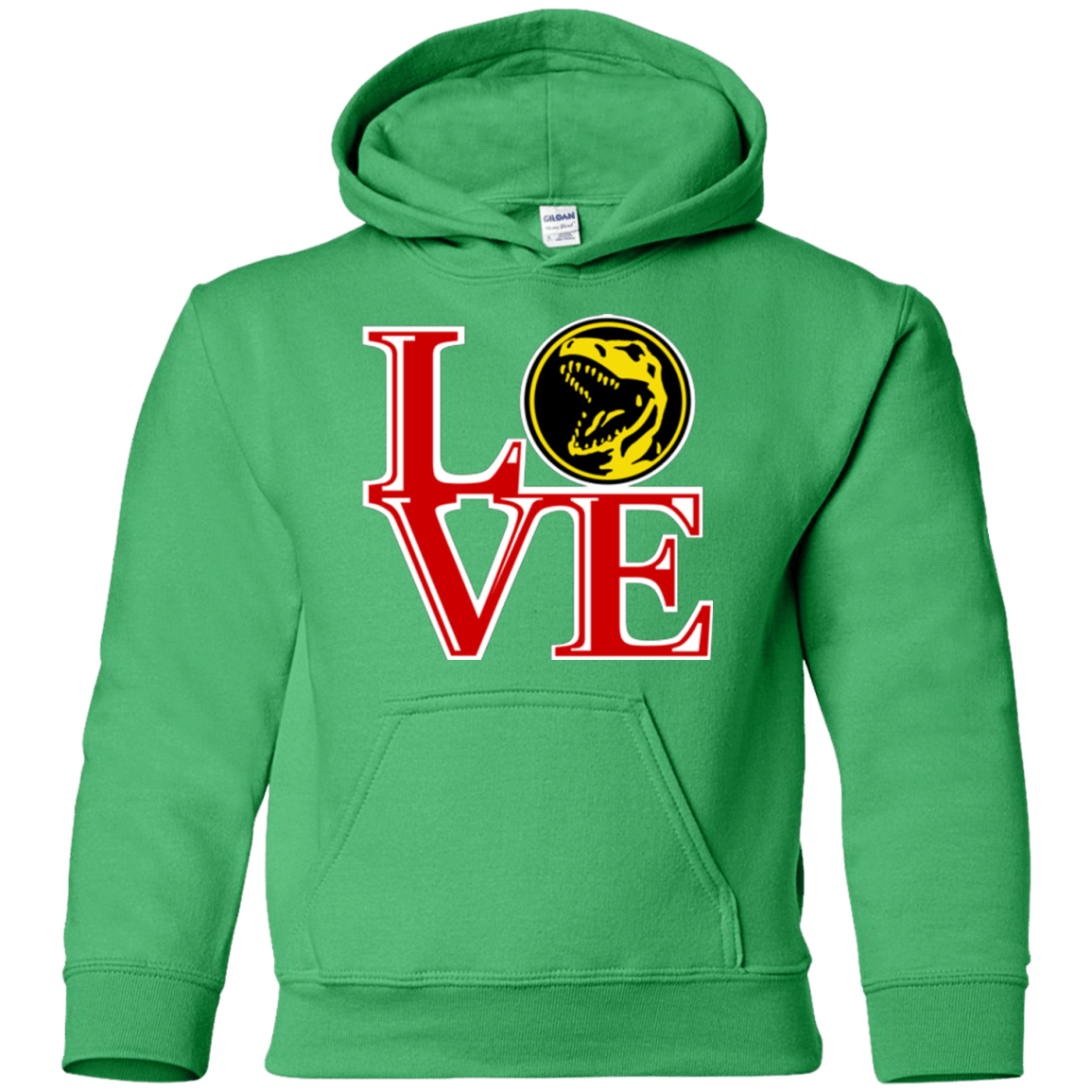 Sweatshirts Irish Green / YS Red Ranger LOVE Youth Hoodie