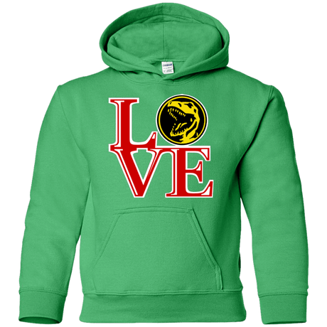 Sweatshirts Irish Green / YS Red Ranger LOVE Youth Hoodie