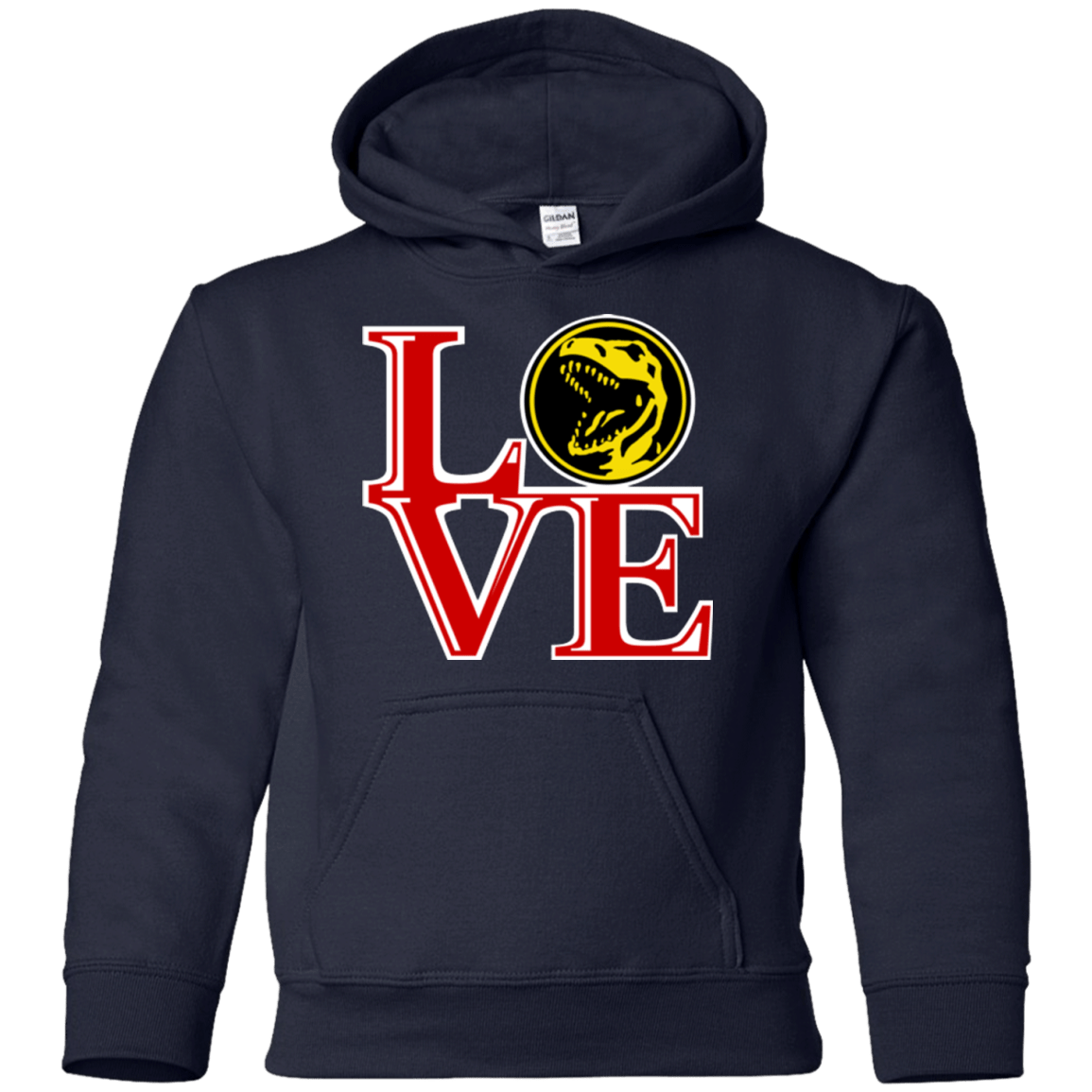 Sweatshirts Navy / YS Red Ranger LOVE Youth Hoodie