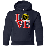 Sweatshirts Navy / YS Red Ranger LOVE Youth Hoodie