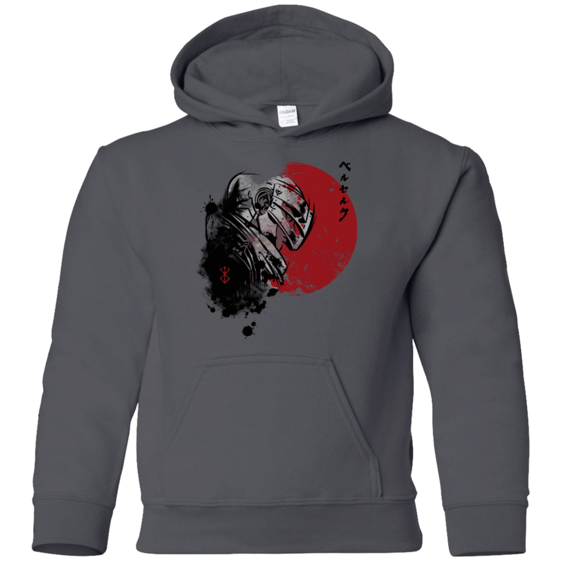 Sweatshirts Charcoal / YS Red Sun Guts Youth Hoodie