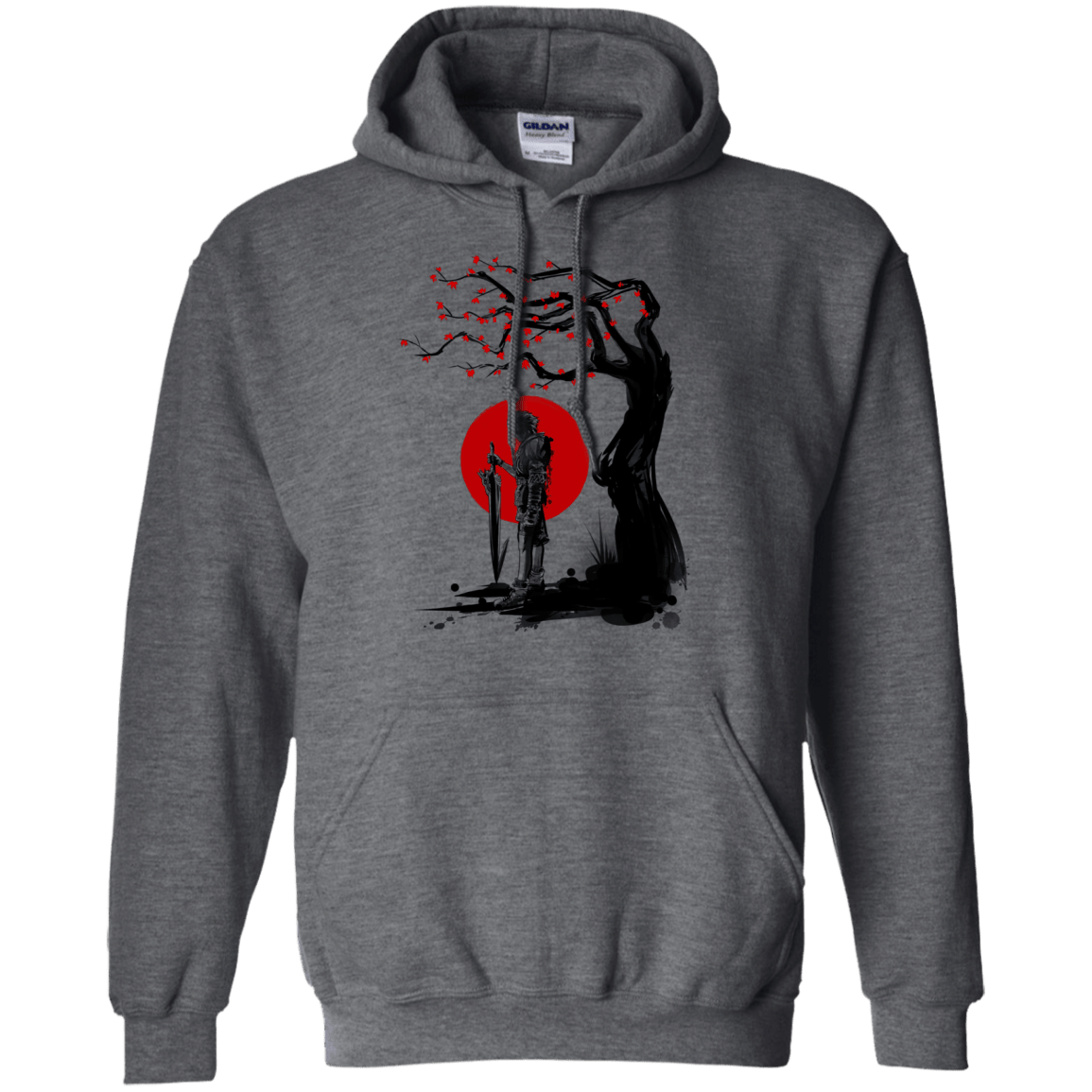 Sweatshirts Dark Heather / S Red Sun in Zanarkand Pullover Hoodie