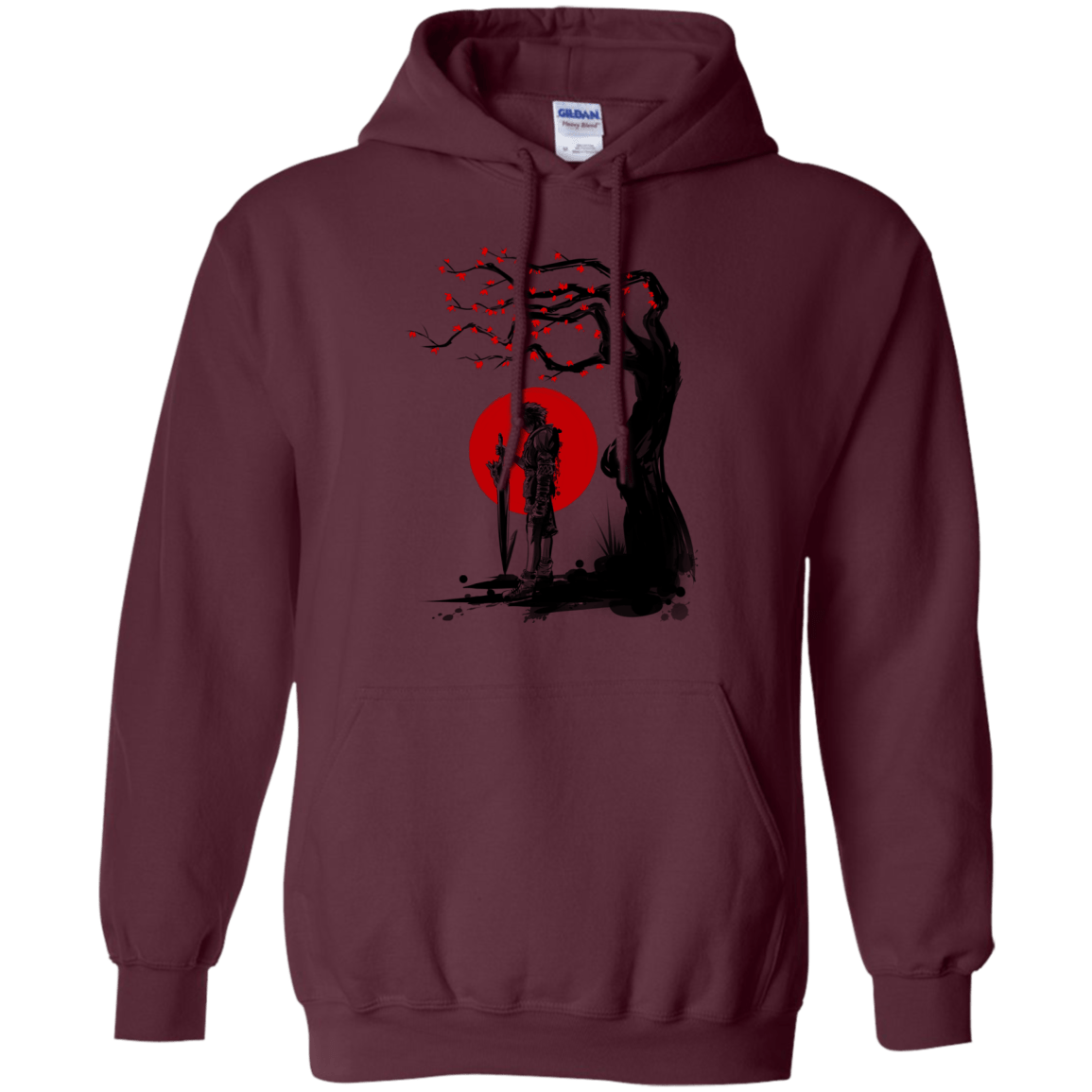 Sweatshirts Maroon / S Red Sun in Zanarkand Pullover Hoodie