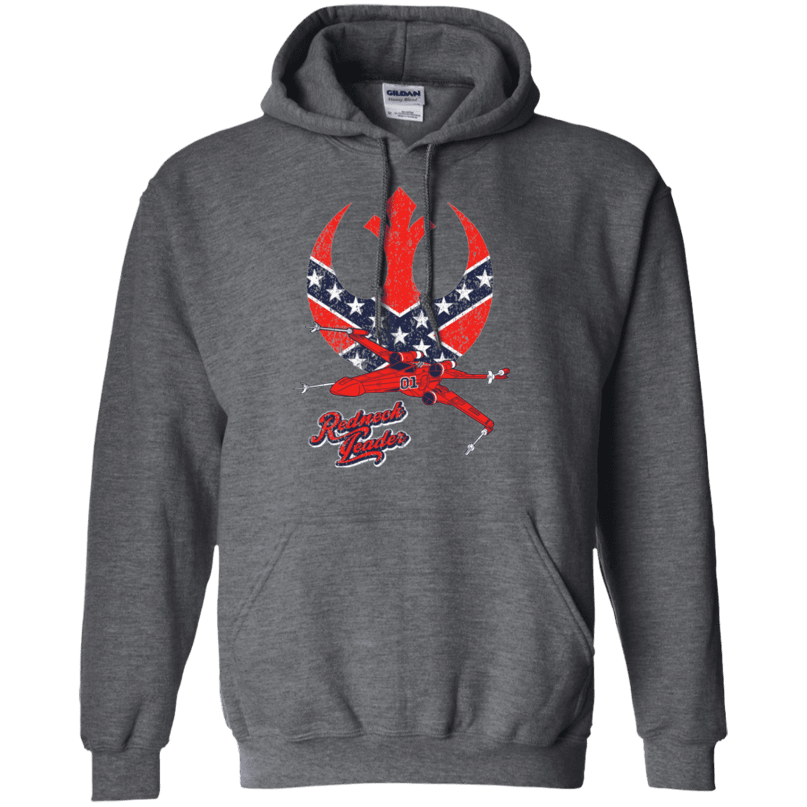 Sweatshirts Dark Heather / Small Redneck Leader Pullover Hoodie