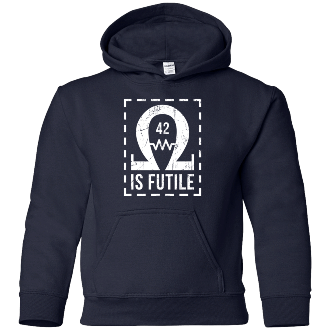 Sweatshirts Navy / YS Resistance is Futile Youth Hoodie
