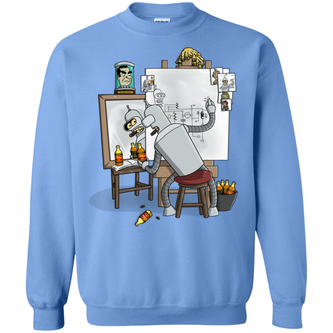 Sweatshirts Carolina Blue / S Retrato de un Robot Crewneck Sweatshirt