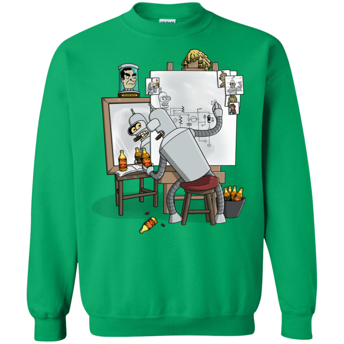 Sweatshirts Irish Green / S Retrato de un Robot Crewneck Sweatshirt