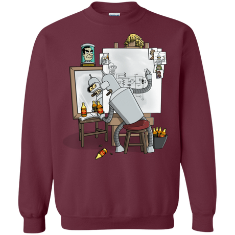 Sweatshirts Maroon / S Retrato de un Robot Crewneck Sweatshirt