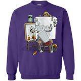 Sweatshirts Purple / S Retrato de un Robot Crewneck Sweatshirt