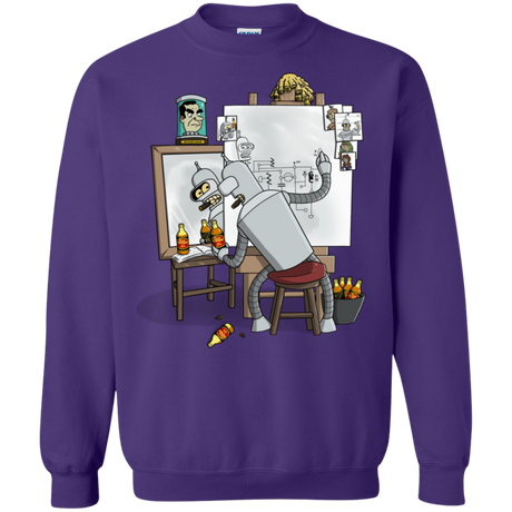 Sweatshirts Purple / S Retrato de un Robot Crewneck Sweatshirt