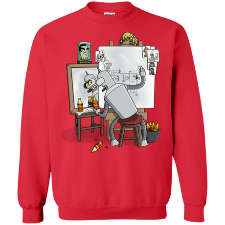 Sweatshirts Red / S Retrato de un Robot Crewneck Sweatshirt