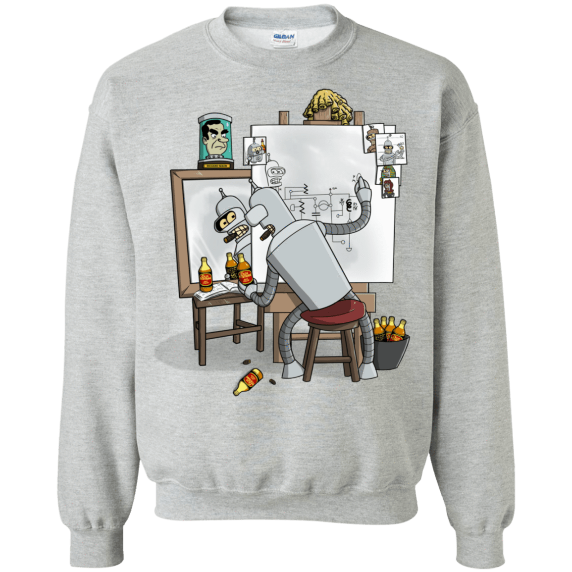 Sweatshirts Sport Grey / S Retrato de un Robot Crewneck Sweatshirt