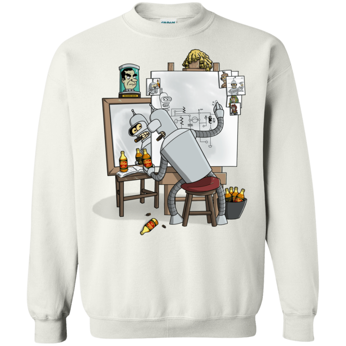 Sweatshirts White / S Retrato de un Robot Crewneck Sweatshirt