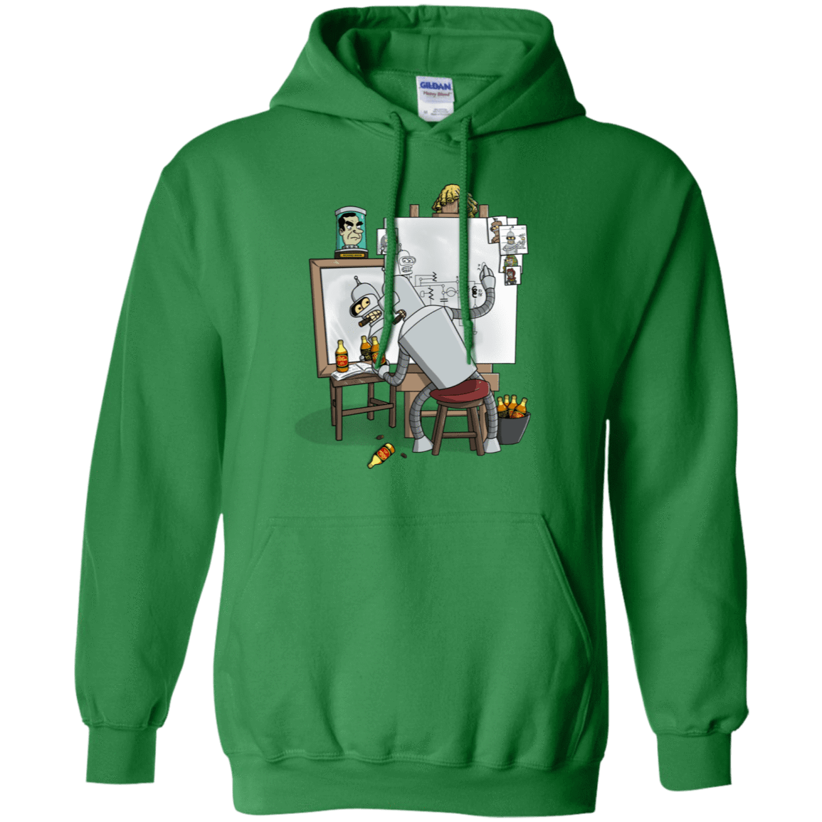 Sweatshirts Irish Green / S Retrato de un Robot Pullover Hoodie