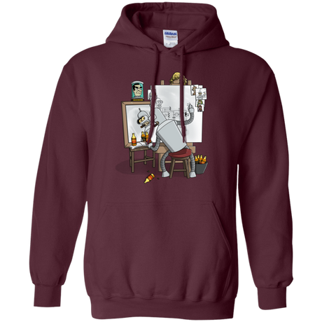 Sweatshirts Maroon / S Retrato de un Robot Pullover Hoodie