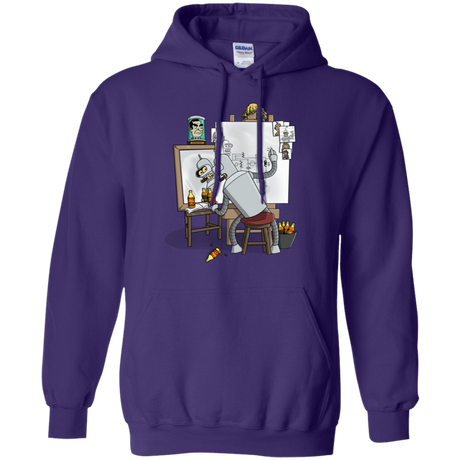 Sweatshirts Purple / S Retrato de un Robot Pullover Hoodie