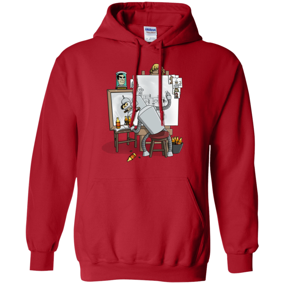 Sweatshirts Red / S Retrato de un Robot Pullover Hoodie