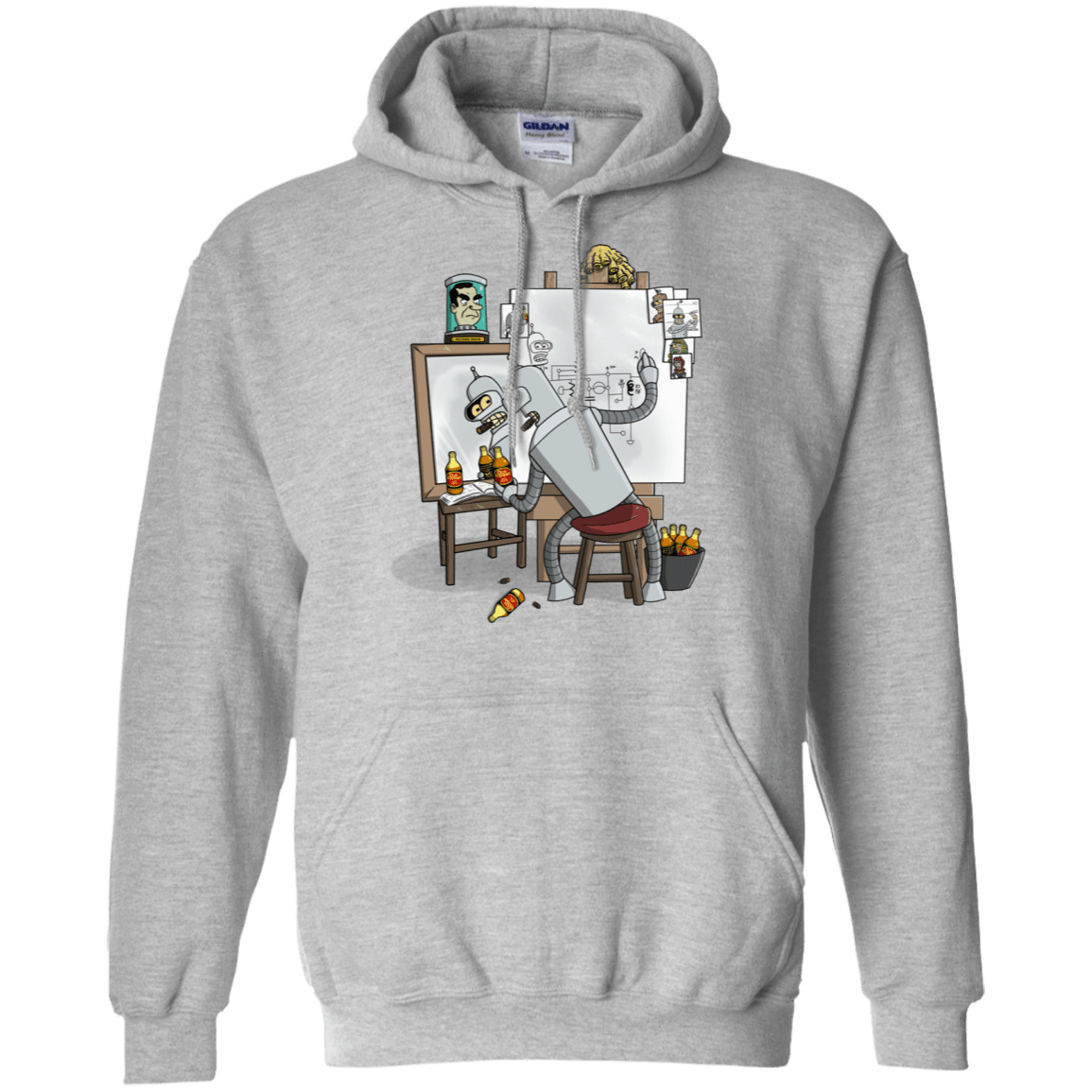 Sweatshirts Sport Grey / S Retrato de un Robot Pullover Hoodie