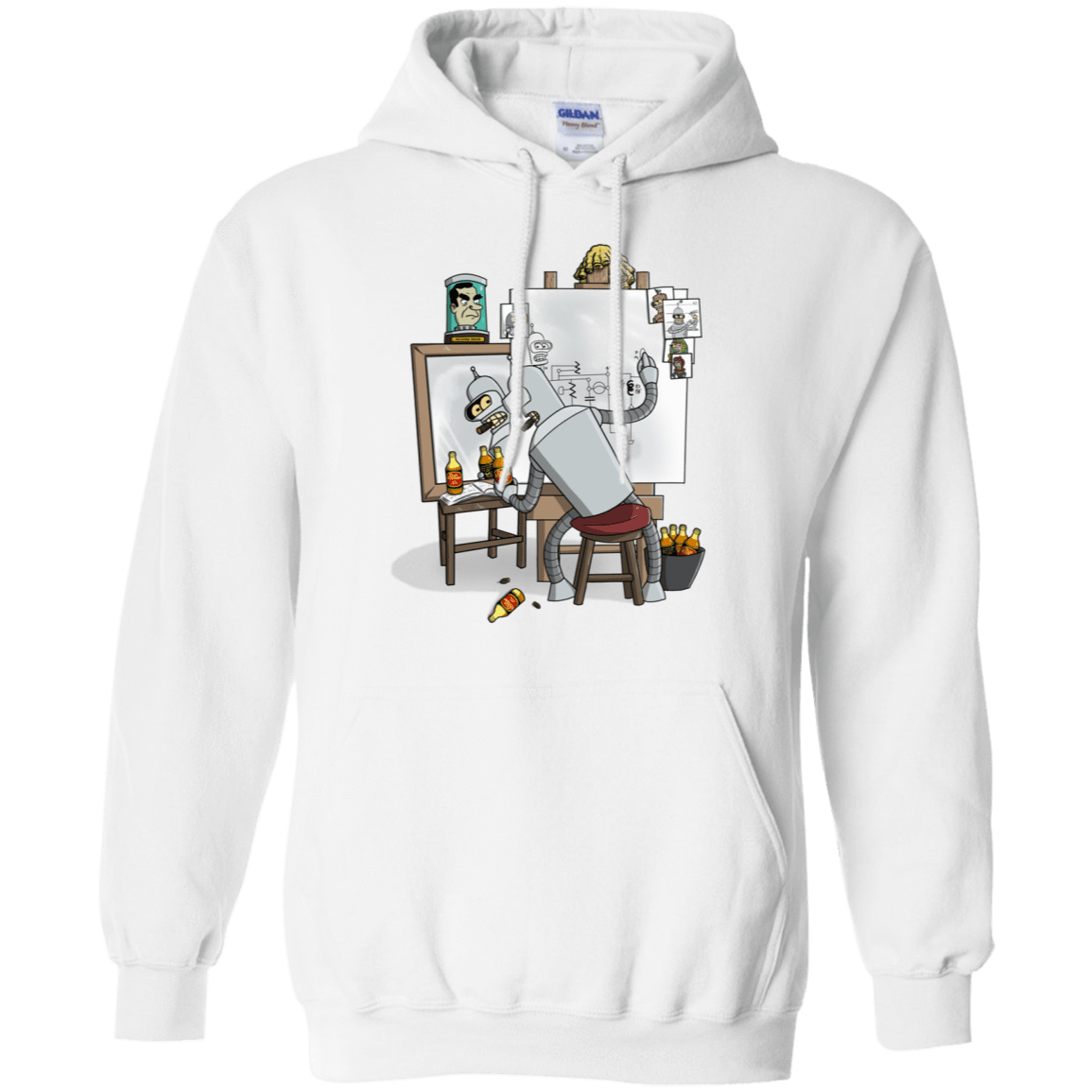 Sweatshirts White / S Retrato de un Robot Pullover Hoodie