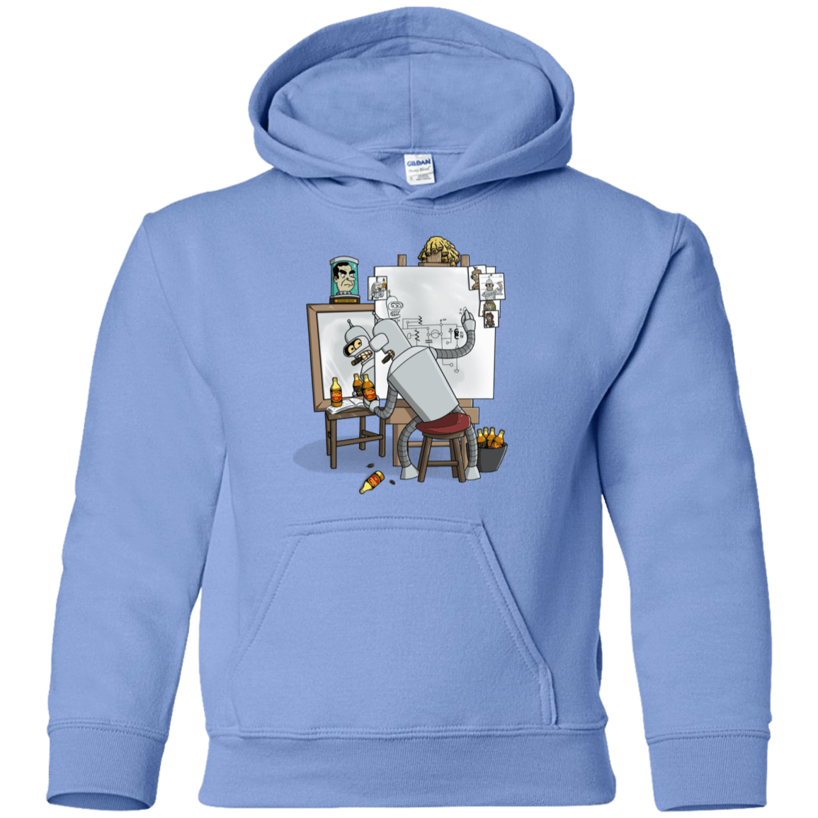 Sweatshirts Carolina Blue / YS Retrato de un Robot Youth Hoodie