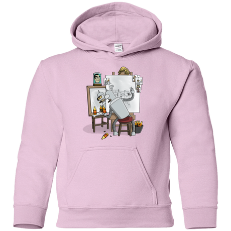 Sweatshirts Light Pink / YS Retrato de un Robot Youth Hoodie
