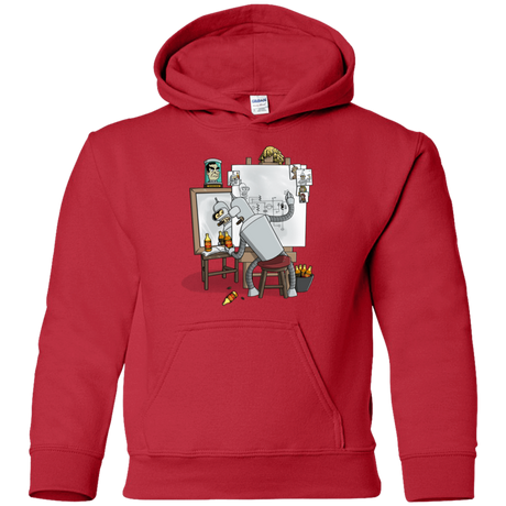 Sweatshirts Red / YS Retrato de un Robot Youth Hoodie