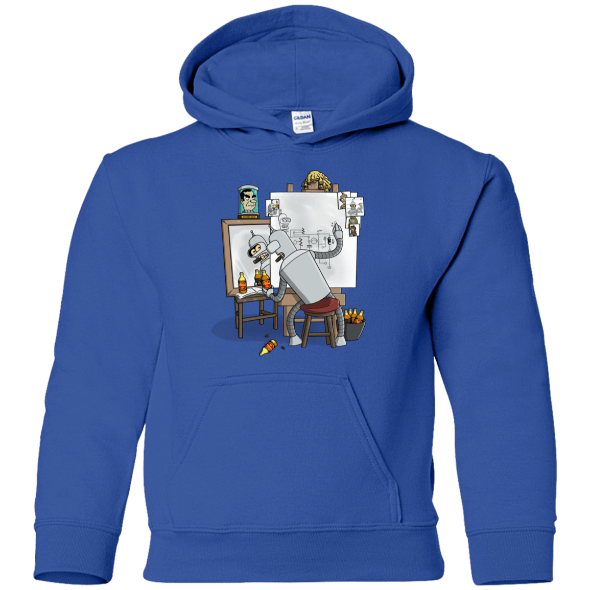 Sweatshirts Royal / YS Retrato de un Robot Youth Hoodie