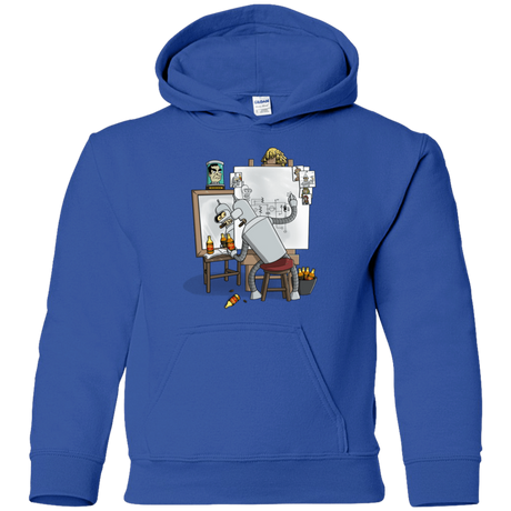 Sweatshirts Royal / YS Retrato de un Robot Youth Hoodie