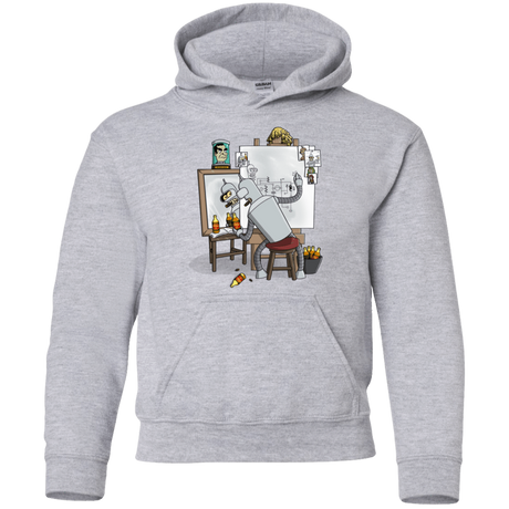 Sweatshirts Sport Grey / YS Retrato de un Robot Youth Hoodie