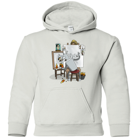 Sweatshirts White / YS Retrato de un Robot Youth Hoodie